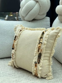 Aberto Design Funda de Cojín Beige 43 x 43 cm